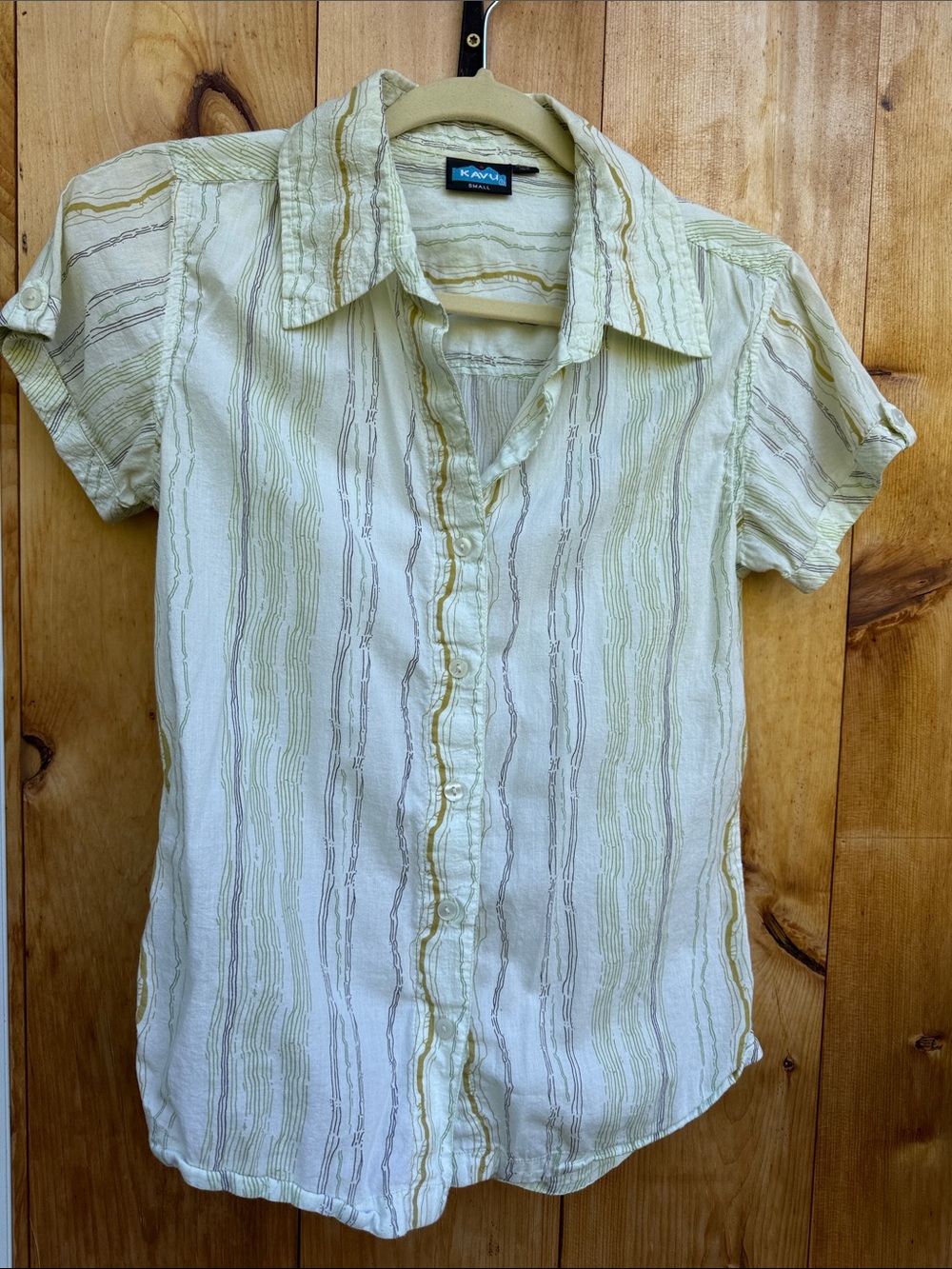 Kavu Striped Short-Sleeve Button-Down